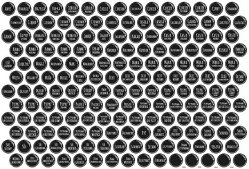 Naklejki na przyprawy etykiety na słoiki 175 szt