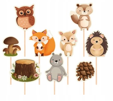 Zestaw urodzinowy Leśni Przyjaciele Urodzinowy komplet 53 Elementy URODZINY