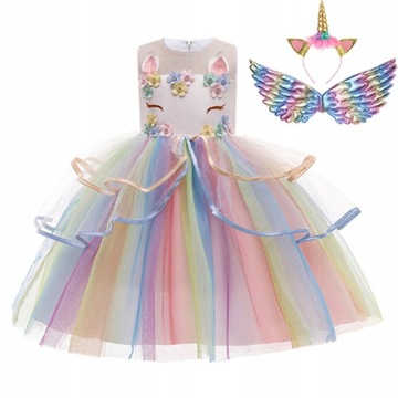 STRÓJ SUKIENKA UNICORN JEDNOROŻEC DO KOLAN