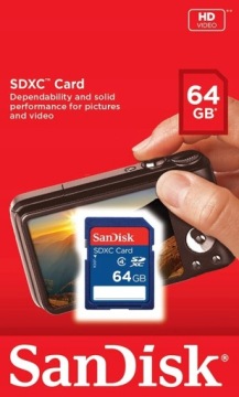 КАРТА ПАМЯТИ SANDISK 64 ГБ SD SDXC 64 ГБ, класс 4
