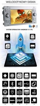 Автомобильное радио Ford Mondeo Mk4 Focus Mk2 Mk3 Galaxy S-Max GPS Android