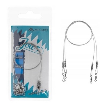 D - PRZYPON STALOWY JAWS 25cm/18kg- op.2szt. MIKAD