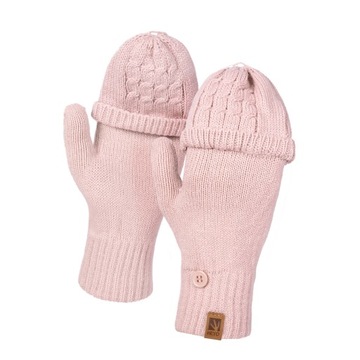 ЖЕНСКАЯ ЗИМНЯЯ ШАПКА С ПОМПОНОМ, ЮБКА И ПЕРЧАТКИ