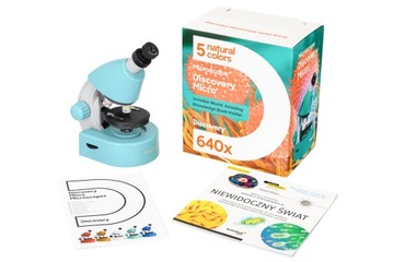 Mikroskop optyczny szkolny dla dzieci Discovery Micro 640x + książka GRATIS