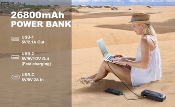 Автомобильный стартер YABER 4000A, 26800 мАч, автомобильный аккумулятор