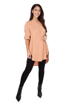 АСИММЕТРИЧНАЯ СВОБОДНАЯ ДЛИННАЯ РУБАШКА ЦВЕТА* S - 44