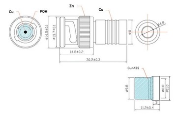 Компрессионный разъем BNC RG6
