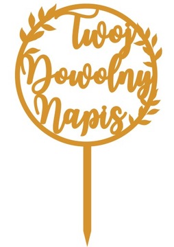 Топпер для торта Свадьба Свадьба Обручальные кольца с большими сердечками