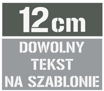 Szablon malarski dowolny tekst 12 cm wys. /wielorazowy/