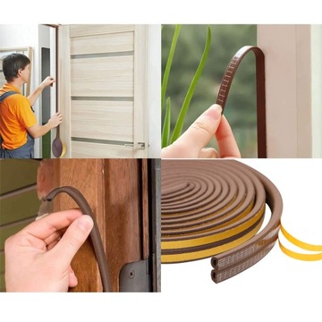 САМОКЛЕЯЩИЙСЯ ЗВУКОВОЙ БЕСШУМНЫЙ УПЛОТНИТЕЛЬ ДЛЯ ДВЕРЕЙ И ОКОН ТИПА Д 6М