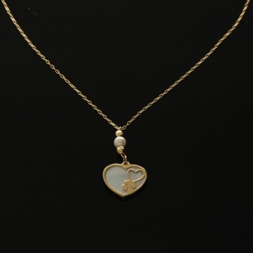 Łańcuszek złoty celebrytka z sercem pr.585