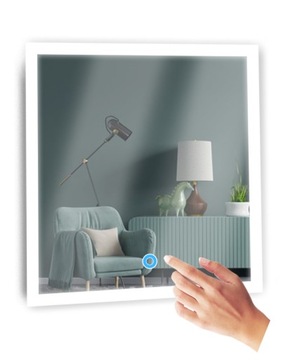 ЗЕРКАЛО 50х50 СО СВЕТОДИОДНОЙ ПОДСВЕТКОЙ ДЛЯ ВАННОЙ