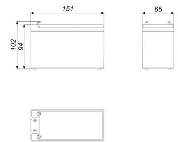 АККУМУЛЯТОР AGM VRLA ACUMAX НЕОБХОДИМЫЙ AML 7 Ач 12 В AML7-12 AML7 F2