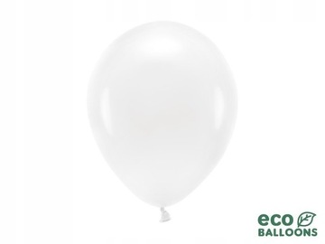 Balony na Urodziny Eco Party 26cm Białe 10szt