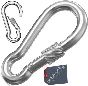 Karabińczyk do lin karabinek strażacki ocynkowany budowlany 8x80mm 120kg