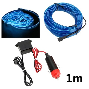 1M ŚWIATŁOWÓD EL WIRE LED TAŚMA PASEK AMBIENT