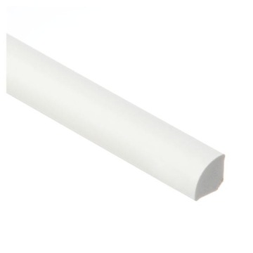 Ćwierćwałek PCV biały 10x10mm 250cm