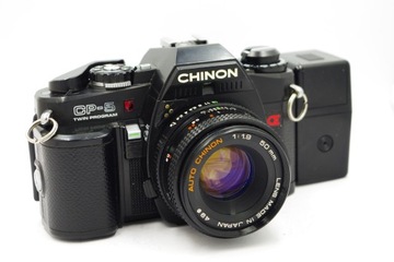 CHINON CP-5 Twin Program + CHINON 50mm 1:1.9 + CHINON DB-D10 Świetny Stan