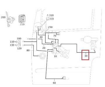 MERCEDES W639 SVAZEK PŘÍVODŮ ZÁMKU CENTRÁLNÍHO