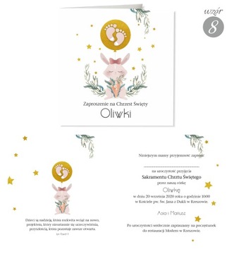 Zaproszenie na Chrzest Święty - Elegant