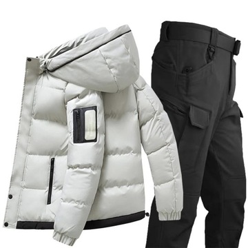Kombinezon termiczny nowe męskie zimowe ciepłe zestawy ubrania rskie sport