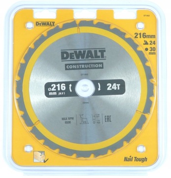 DeWALT tarcza piła do drewna 216mm 30mm 24z DT1952