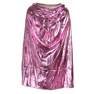 Блестящая металлизированная накидка с капюшоном