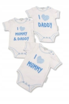 BODY NIEMOWLĘCE Komplet 3-PAK `I love Mummy Daddy`