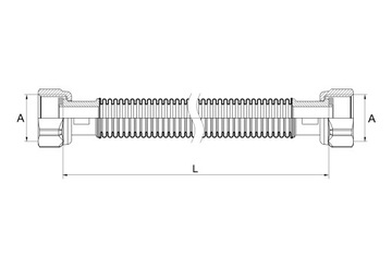 ГАЗОВЫЙ ШЛАНГ, РАСШИРЯЕМЫЙ ШЛАНГ 200-400 мм WW 1/2