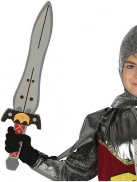 MIECZ RYCERSKI STRÓJ RYCERZ PIANKA SREBRNY