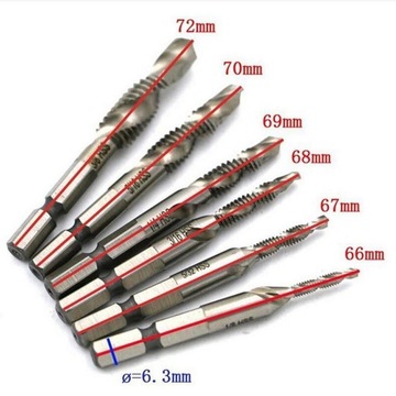 M M10 Wiertła do gwintowników HSS Gwintowniki do obróbki drewna Metryczne wiertła kombinowane M3