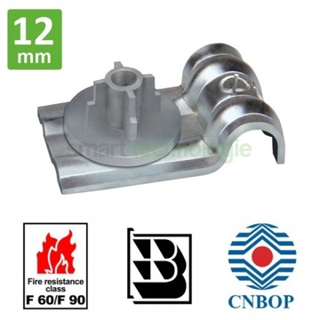 Uchwyt stalowy pojedynczy PFT 12mm do kabli CNBOP