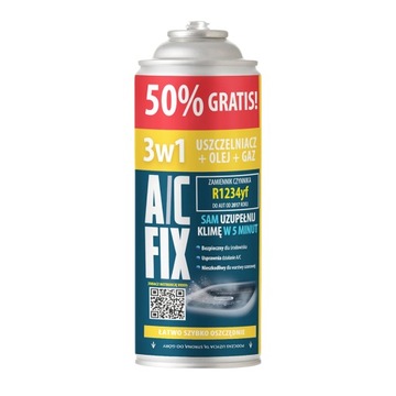 A/C FIX Gaz+Uszczelniacz+Olej 3w1 do klimatyzacji R1234yf 626g/705g Od 2017