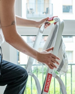 8-ступенчатая алюминиевая бытовая лестница BAULICH, БЕСПЛАТНЫЙ крючок, ПОЛЬСКИЙ продукт