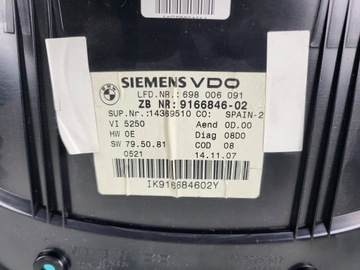 BMW E90 E91 08R 318 D 2.0 N47 N47D20A PŘÍSTROJOVÁ DESKA EVROPA 9166846