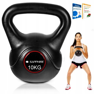 Hantel KETTLEBELL Sapphire 10KG kula ODWAŻNIK kettle HANTLA do ćwiczeń