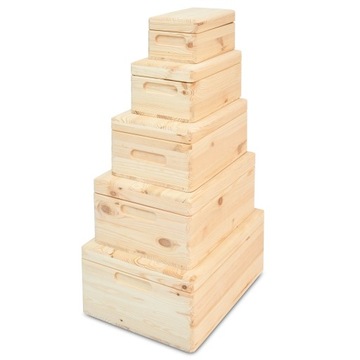 SKRZYNKA DREWNIANA DEKORACYJNA POJEMNIK Z WIEKIEM DO PRZECHOWYWANIAPUDEŁKO