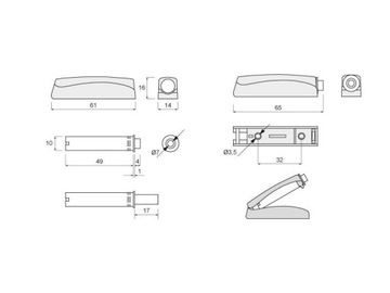 МЕБЕЛЬНЫЙ БАМПЕР TIP-ON АТМ-МАГНИТ АНТРАЦИТОВЫЙ PG-040