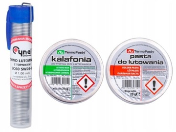 ZESTAW DO LUTOWANIA mały Cyna Kalafonia Pasta