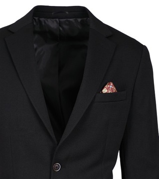 MARYNARKA MĘSKA CZARNA ELEGANCKA WIZYTOWA CASUALOWA BIZNESOWA ROZMIAR 60