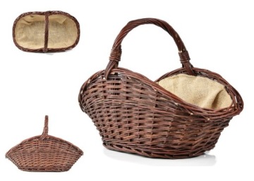 Wiklinowy kosz na drewno do kominka 65cm SUPER !