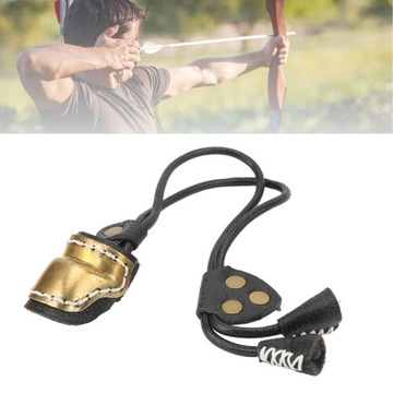 Кольцо для защиты большого пальца из латуни и кожи для стрельбы из лука