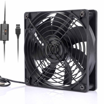 MOCNY WENTYLATOR USB COOLING FAN DO ZASILACZA OBUDOWY PC 1500RPM 8cm