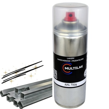 Lakier farba w sprayu do aluminium RAL 7009 Półmat