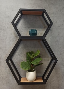 ПОЛКА LOFT ПРОМЫШЛЕННАЯ АЛЮМИНИЕВАЯ ШЕСТИГРАННАЯ ПЛОСКАЯ 30x20