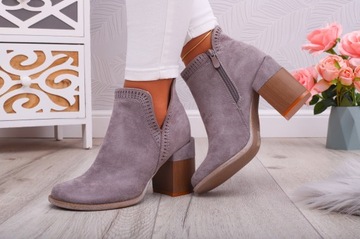 БОТИНКИ ЖЕНСКИЕ, СТИЛЬНЫЕ ЗАМШЕВЫЕ ТУФЛИ