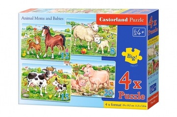 CASTOR PUZZLE 8-12-15-20 ANIMAL MOMS AND BABIES