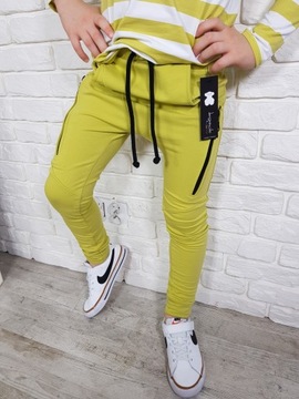 Брюки Despacito салатового цвета 122 на молнии