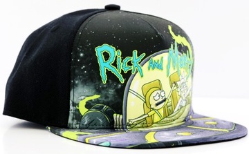 Czapka z prostym daszkiem chłopięca Rick and Morty SNAPBACK 53-58cm czarna