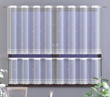 Штора МГ ЗАЗДРОСТКА жаккард с глянцем 628/124 белый 80см польский ХИТ